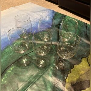 VINTAGE LIKE NEW LARGE WINES GLASSWARE SETS OFF 6 IN EXCELLENT CONDITION